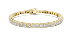 Gridelle Square Box Link Round Lab Grown Diamond Tennis Bracelet