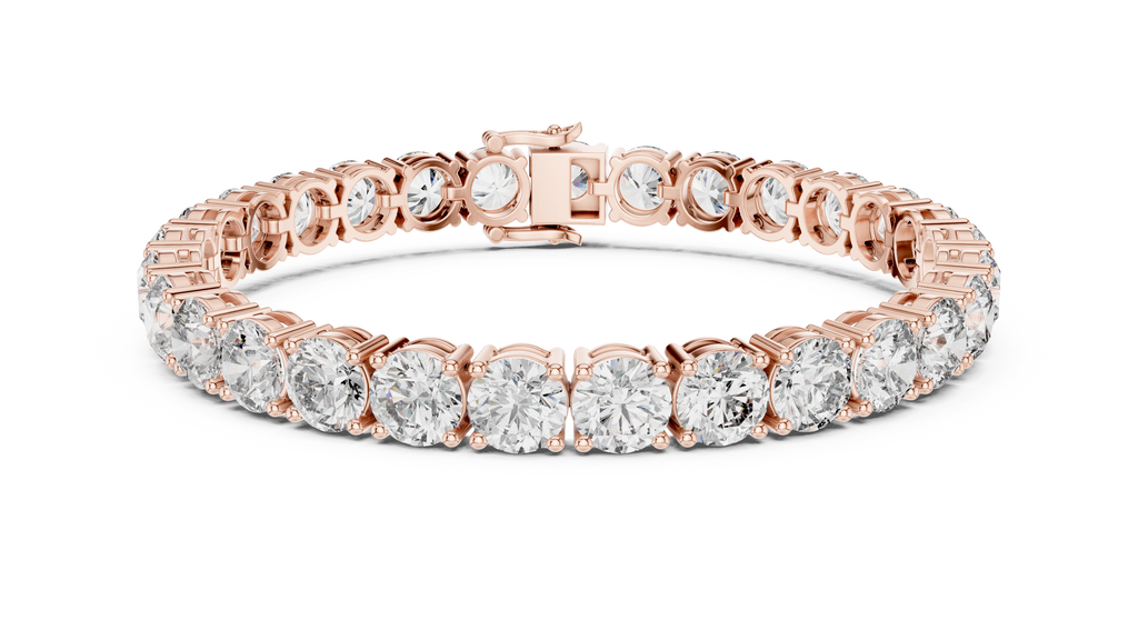 Grandelle Large Round Lab Grown Diamond Statement Tennis Bracelet