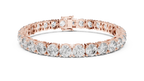 Grandelle Large Round Lab Grown Diamond Statement Tennis Bracelet