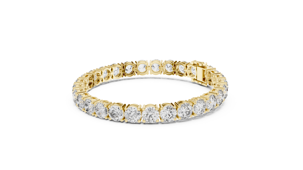Grandelle Large Round Lab Grown Diamond Statement Tennis Bracelet