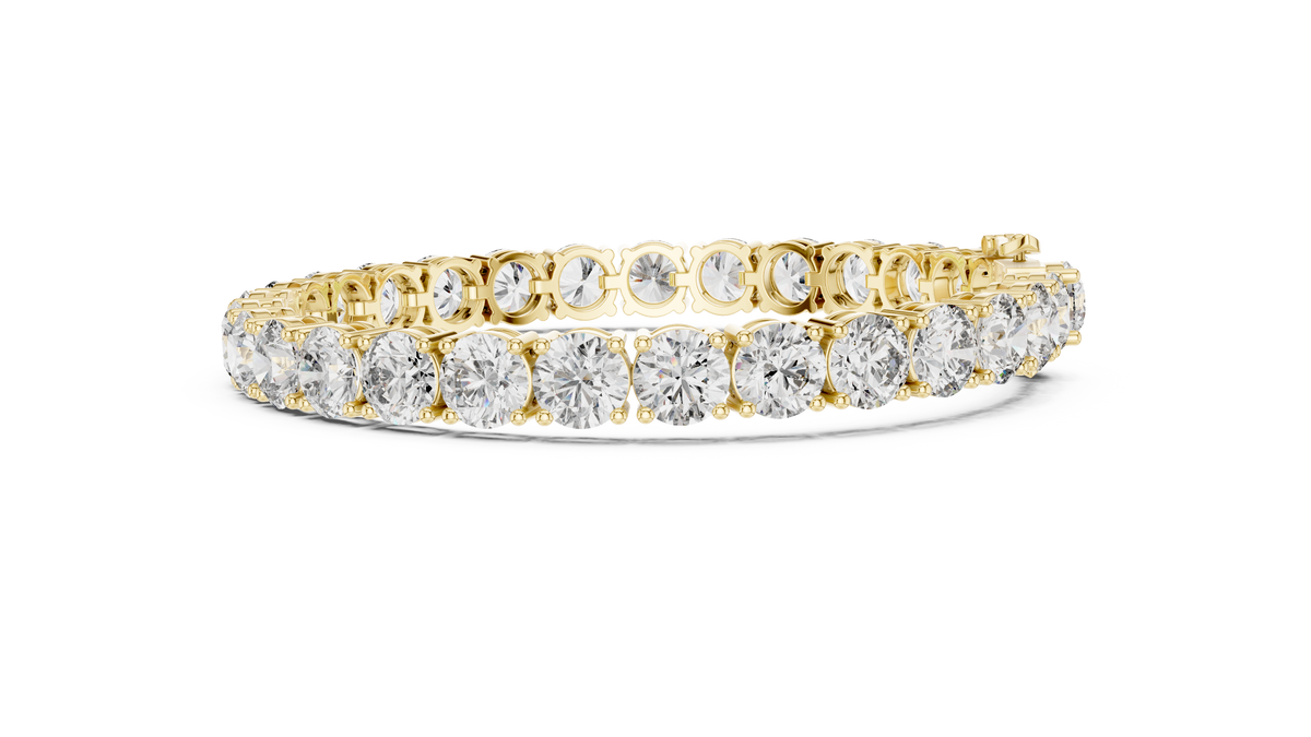 Grandelle Large Round Lab Grown Diamond Statement Tennis Bracelet