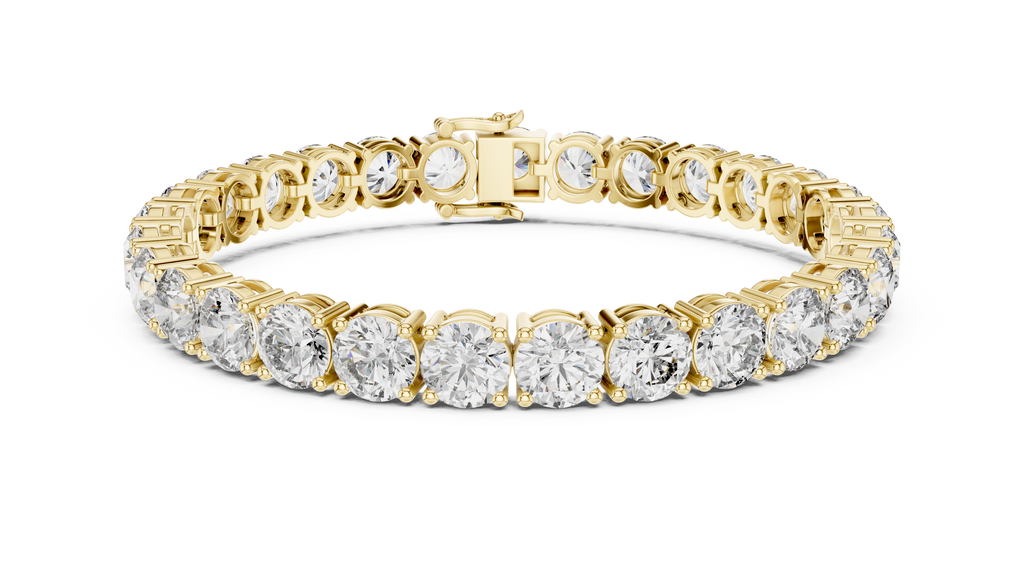 Grandelle Large Round Lab Grown Diamond Statement Tennis Bracelet
