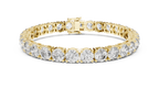 Grandelle Large Round Lab Grown Diamond Statement Tennis Bracelet