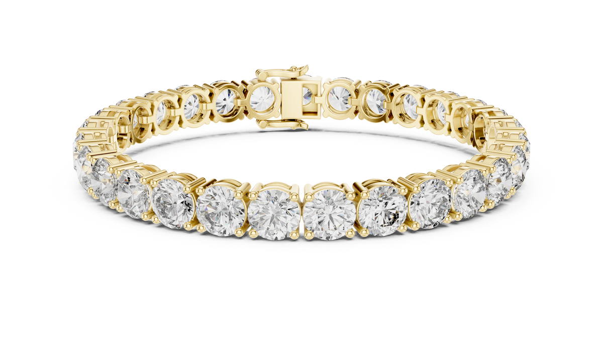 Grandelle Large Round Lab Grown Diamond Statement Tennis Bracelet