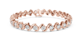 Wavelara Wave Ribbon Round Lab Grown Diamond Tennis Bracelet