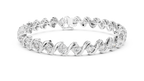 Wavelara Wave Ribbon Round Lab Grown Diamond Tennis Bracelet