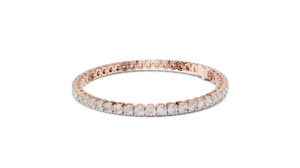 Rondelle Classic Round Lab Grown Diamond Tennis Bracelet