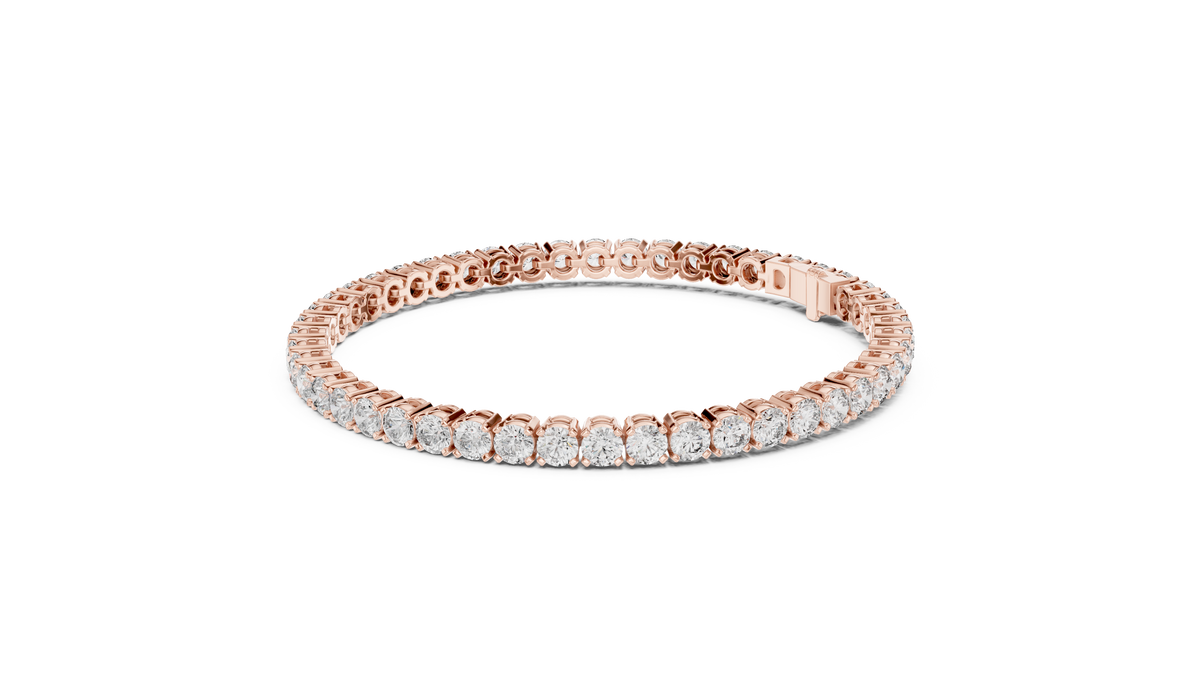 Rondelle Classic Round Lab Grown Diamond Tennis Bracelet