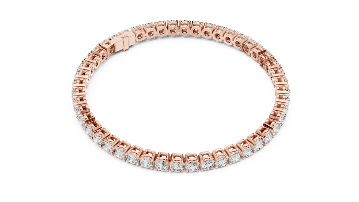 Rondelle Classic Round Lab Grown Diamond Tennis Bracelet