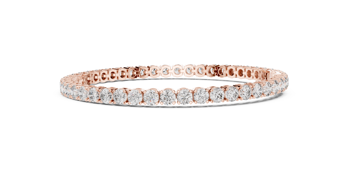 Rondelle Classic Round Lab Grown Diamond Tennis Bracelet
