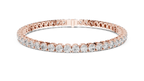 Rondelle Classic Round Lab Grown Diamond Tennis Bracelet