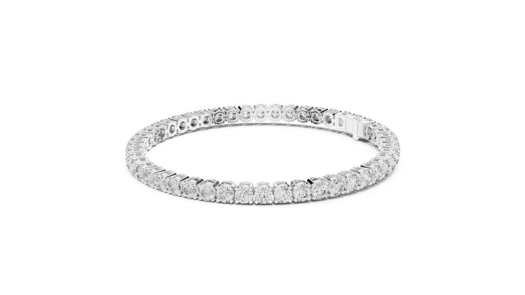 Rondelle Classic Round Lab Grown Diamond Tennis Bracelet