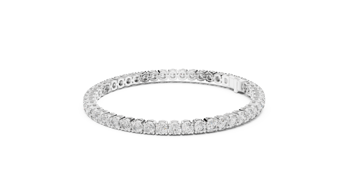 Rondelle Classic Round Lab Grown Diamond Tennis Bracelet