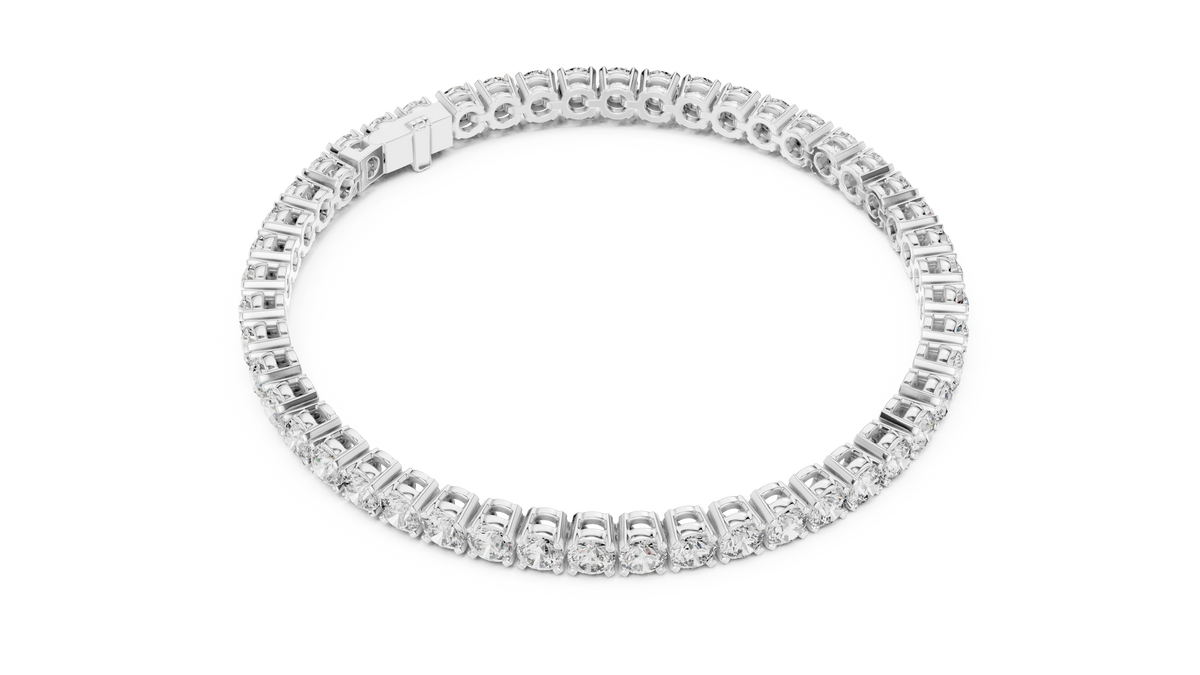 Rondelle Classic Round Lab Grown Diamond Tennis Bracelet