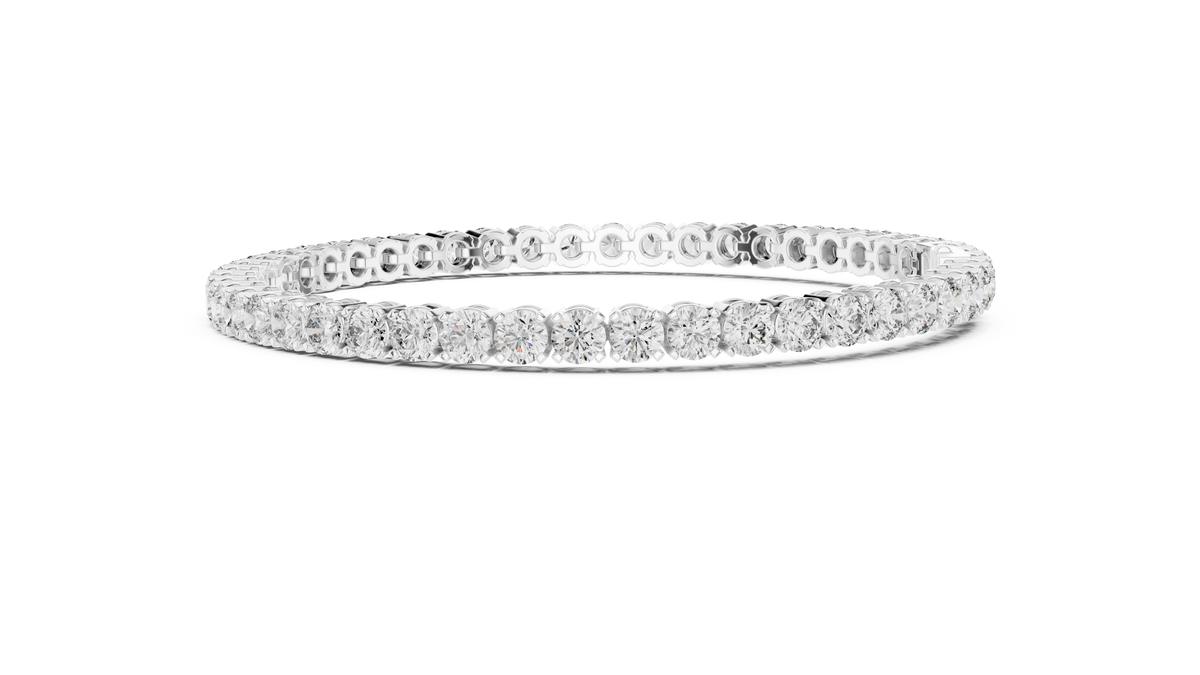 Rondelle Classic Round Lab Grown Diamond Tennis Bracelet