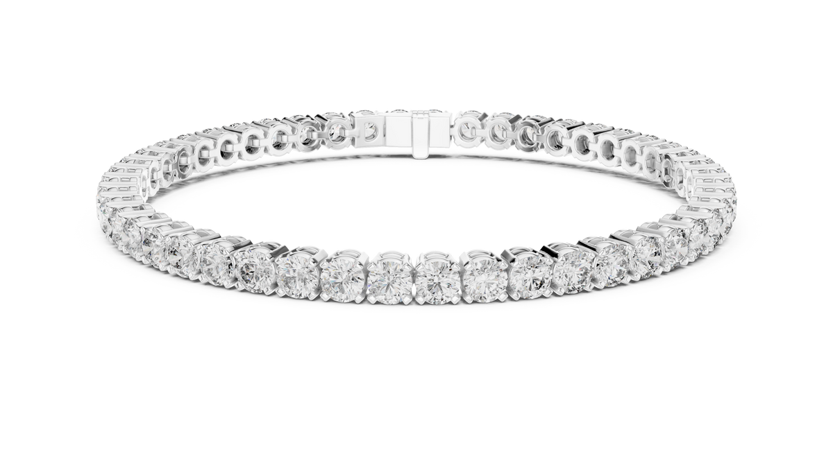 Rondelle Classic Round Lab Grown Diamond Tennis Bracelet