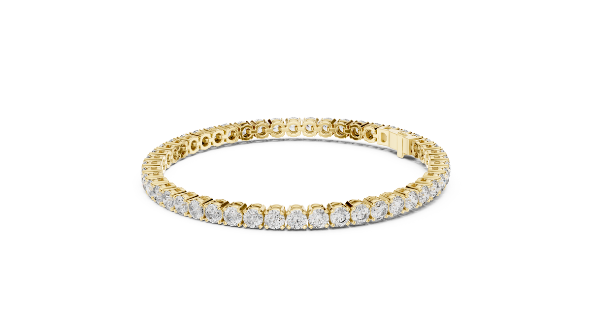 Rondelle Classic Round Lab Grown Diamond Tennis Bracelet