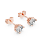 Belovia Heart Prong Cushion Cut Lab Grown Diamond Solitaire Studs