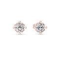 Belovia Heart Prong Cushion Cut Lab Grown Diamond Solitaire Studs