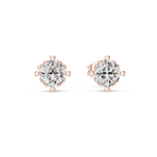 Belovia Heart Prong Cushion Cut Lab Grown Diamond Solitaire Studs