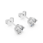 Belovia Heart Prong Cushion Cut Lab Grown Diamond Solitaire Studs