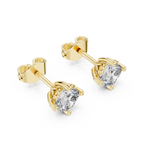 Belovia Heart Prong Cushion Cut Lab Grown Diamond Solitaire Studs