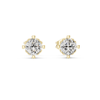 Belovia Heart Prong Cushion Cut Lab Grown Diamond Solitaire Studs