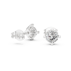 Belovia Heart Prong Cushion Cut Lab Grown Diamond Solitaire Studs