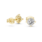 Belovia Heart Prong Cushion Cut Lab Grown Diamond Solitaire Studs