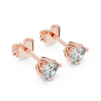 Cherelle Cushion Cut Heart Prong Lab Grown Diamond Solitaire Studs