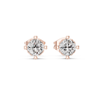 Cherelle Cushion Cut Heart Prong Lab Grown Diamond Solitaire Studs