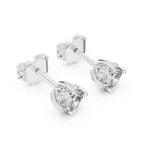 Cherelle Cushion Cut Heart Prong Lab Grown Diamond Solitaire Studs