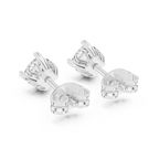 Cherelle Cushion Cut Heart Prong Lab Grown Diamond Solitaire Studs