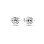 Cherelle Cushion Cut Heart Prong Lab Grown Diamond Solitaire Studs