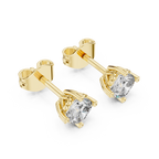 Cherelle Cushion Cut Heart Prong Lab Grown Diamond Solitaire Studs