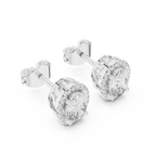 Ovalune Oval Cut Halo Lab Grown Diamond Stud Earrings