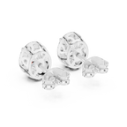 Ovalune Oval Cut Halo Lab Grown Diamond Stud Earrings