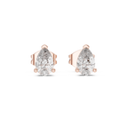 Droplette Pear Cut Solitaire Lab Grown Diamond Stud Earrings