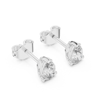 Droplette Pear Cut Solitaire Lab Grown Diamond Stud Earrings