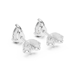 Droplette Pear Cut Solitaire Lab Grown Diamond Stud Earrings