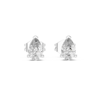 Droplette Pear Cut Solitaire Lab Grown Diamond Stud Earrings