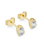Droplette Pear Cut Solitaire Lab Grown Diamond Stud Earrings