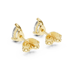 Droplette Pear Cut Solitaire Lab Grown Diamond Stud Earrings