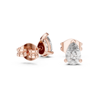 Droplette Pear Cut Solitaire Lab Grown Diamond Stud Earrings