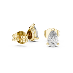 Droplette Pear Cut Solitaire Lab Grown Diamond Stud Earrings