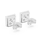 Regalia Princess Cut Square Halo Lab Grown Diamond Stud Earrings