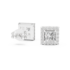 Regalia Princess Cut Square Halo Lab Grown Diamond Stud Earrings