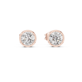 Lunelle Round Brilliant Bezel Set Lab Grown Diamond Stud Earrings