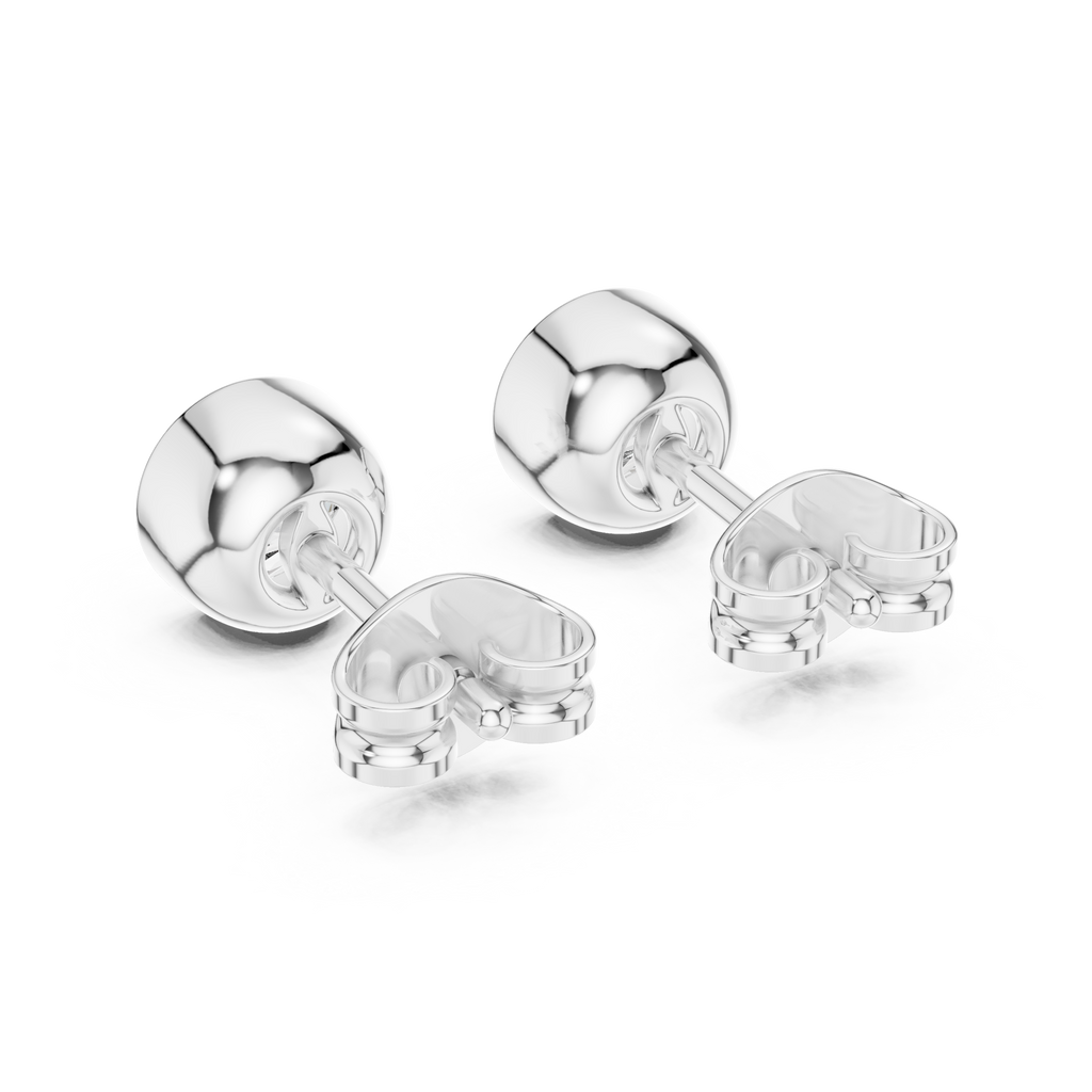 Lunelle Round Brilliant Bezel Set Lab Grown Diamond Stud Earrings