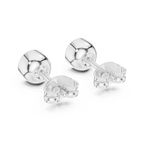 Lunelle Round Brilliant Bezel Set Lab Grown Diamond Stud Earrings
